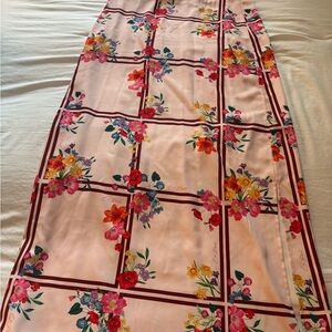 La Porte Juliet Floral Silk Skirt